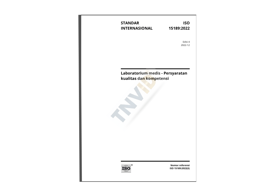 TNVID Standar ISO 15189;2022